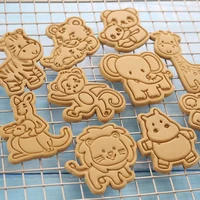 8pcs cookie cutter set animal dinosaur christmas cake tools biscuit stamp fondant mould baking sugarcraft accessories