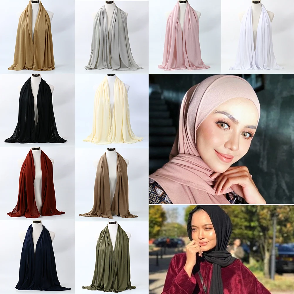 

Women Forehead Muslim Inner Hijabs For Women Muslim Solid Color Wrap Head Turbans Islamic National Headscarf Bottoming Cap