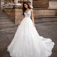 sexy mermaid wedding dresses lace with embroidery elegant strapless puff sleeve bride dresses appliques with plus size train