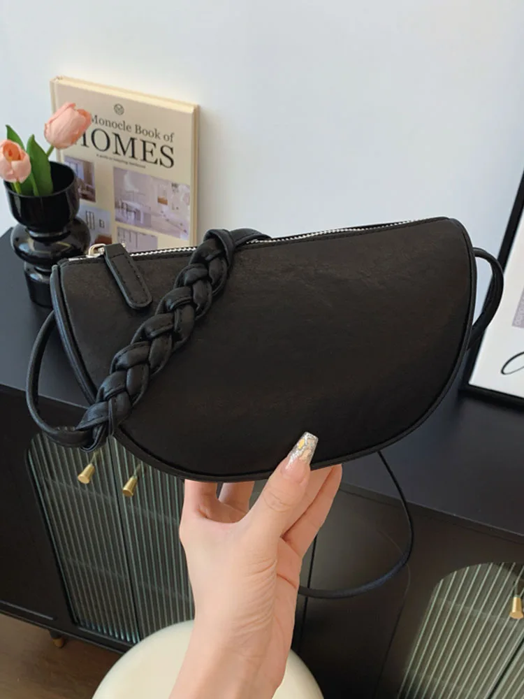 Lizzytsu однотонные винтажные седельные сумки из искусственной кожи для женщин