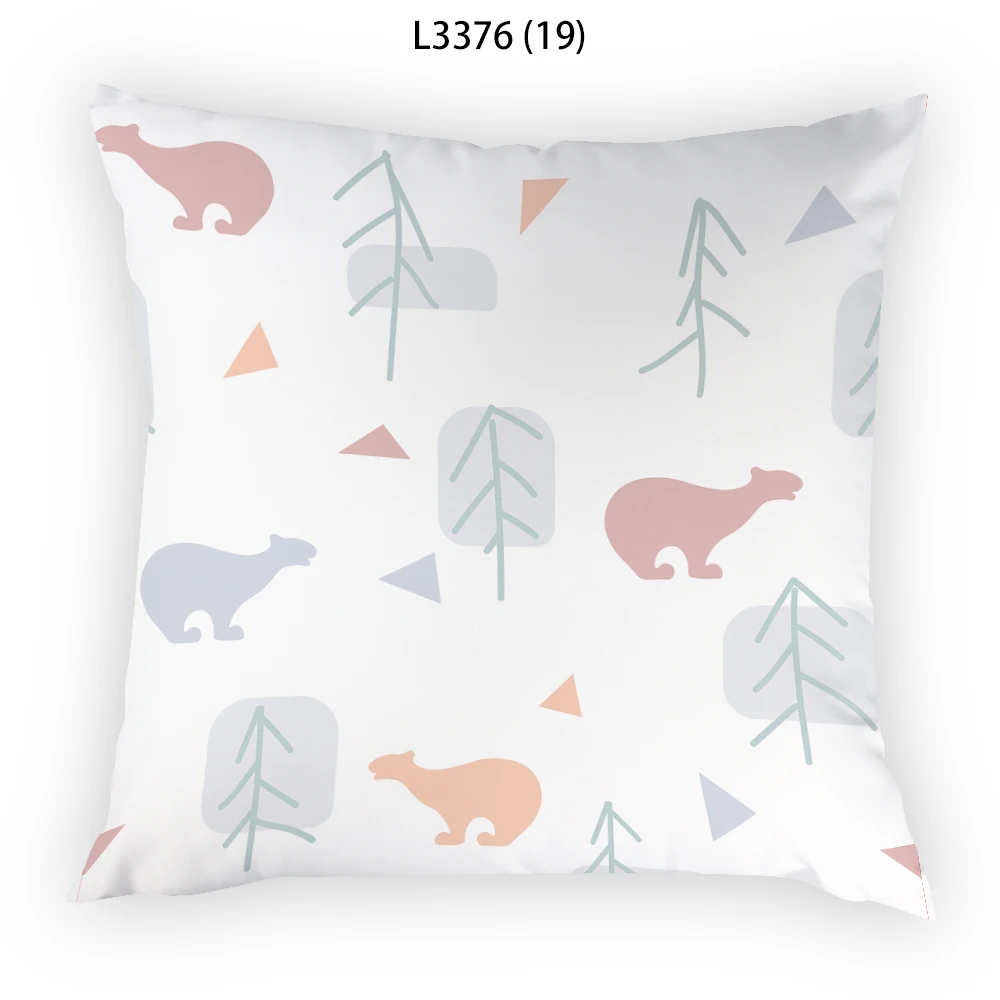 

2023 Animal Decorative Cushions Sofa Modern Modern Home Decoration Simple Velvet Cushion Cover Art Polyester Linen Cartoon E2400
