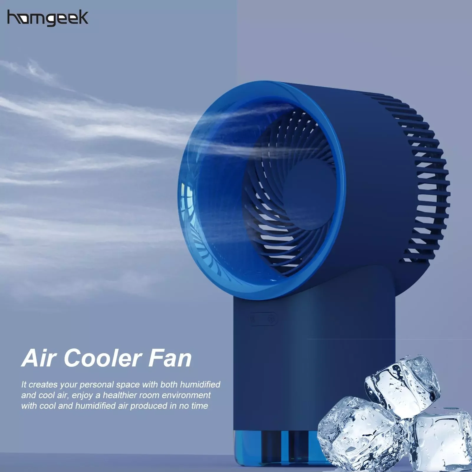 

NEW2023 Desktop Air Cooler Fan USB Powered 3 Speeds Misting Fan Quiet Personal Fan Air Cooling Fan Humidifier for Home Room Off