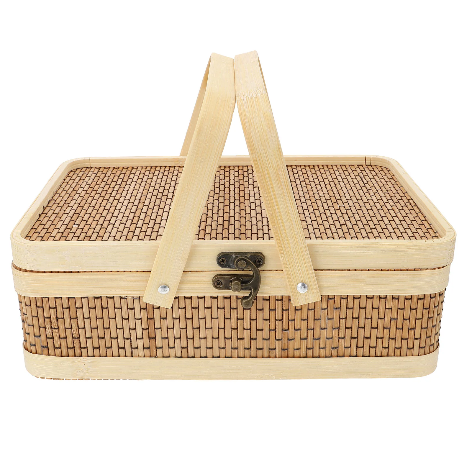 

1 Pc Multifunctional Woven Storage Bamboo Basket Egg Storage Basket (Wood Color)