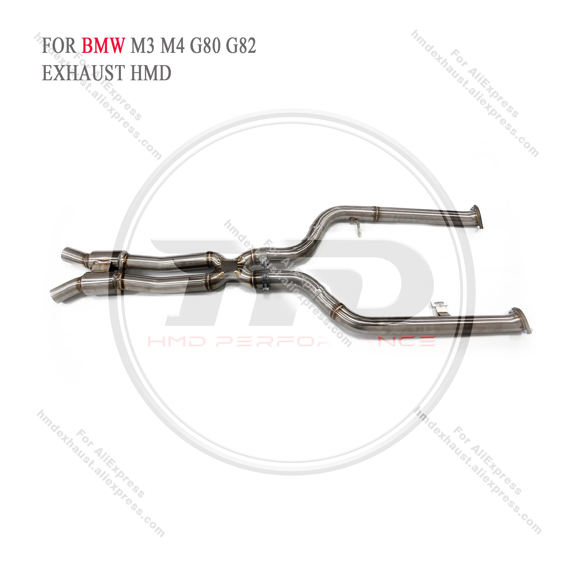 HMD выхлопная система из нержавеющей стали средняя труба для BMW M3 M4 G80 G82 X-труба с