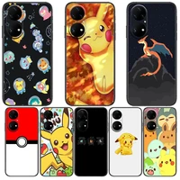 bandai pokemon cute phone case for huawei p50 p40 p30 p20 10 9 8 lite e pro plus black etui coque painting hoesjes comic fas