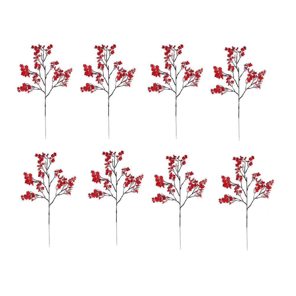 Красные искусственные цветы Рождественские Имитация искусственных цветов