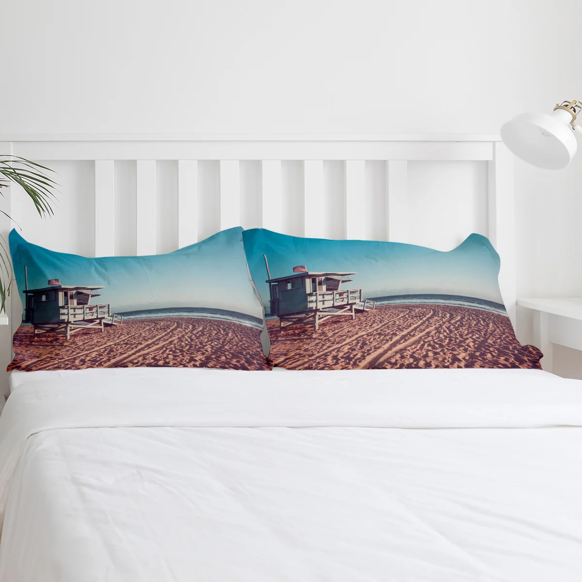 Lifeguard Cabin Beach Sandy Santa Monica Comfortable Household Goods Bedroom Bed Luxury Duvet Cover 2/3/4 Pieces | Дом и сад