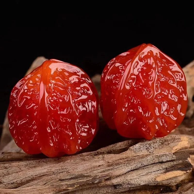 2Pcs Wenplay Walnut Handball Wax Amber Hand Put Elderly Fitness Ball Youth Keyboard Player Exercise Rehabilitation