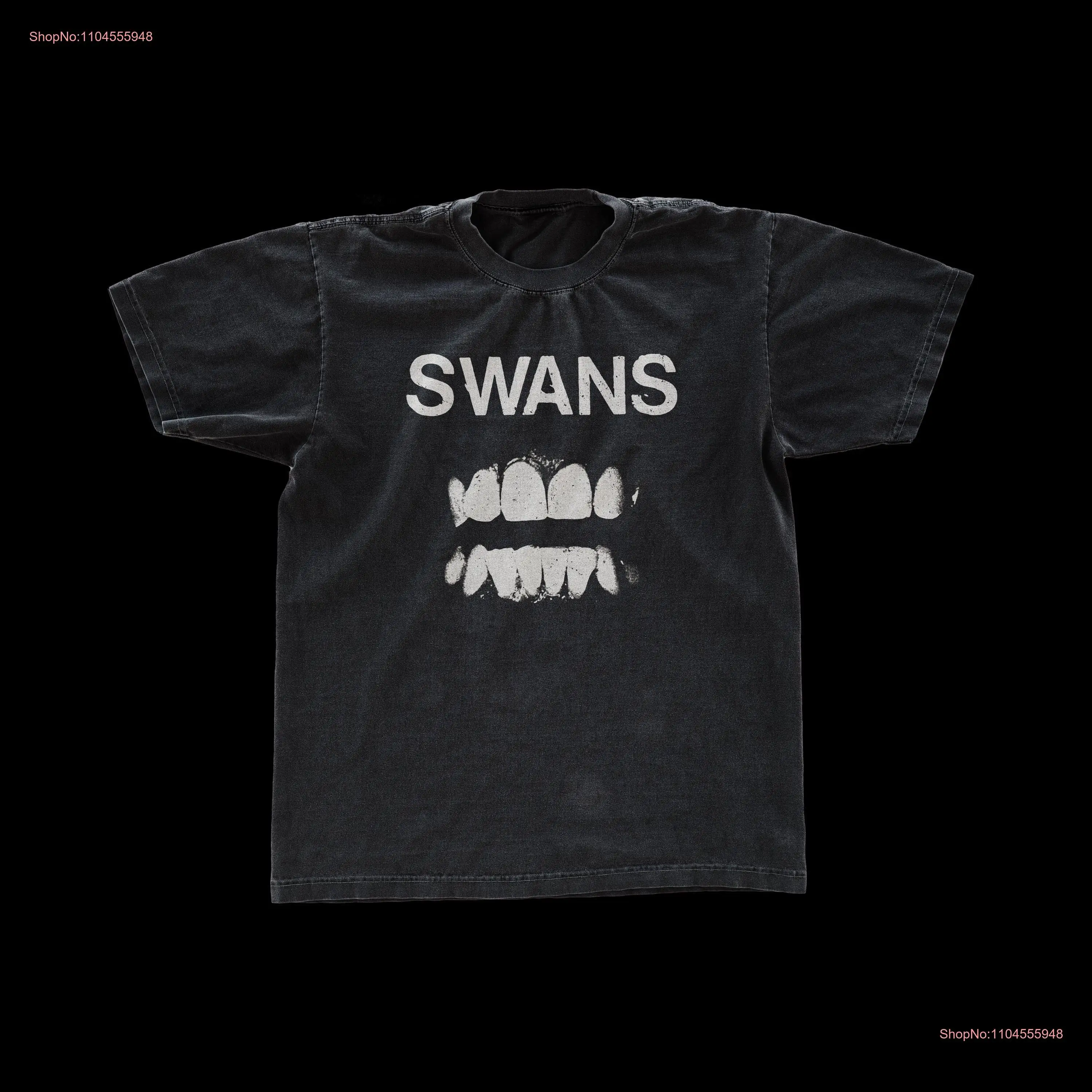 Фото Футболка SWANS, окрашенная в винтажном стиле, группа Майкла Жира Godspeed You Jarboe Xiu Slint, натуральные снежные здания №1