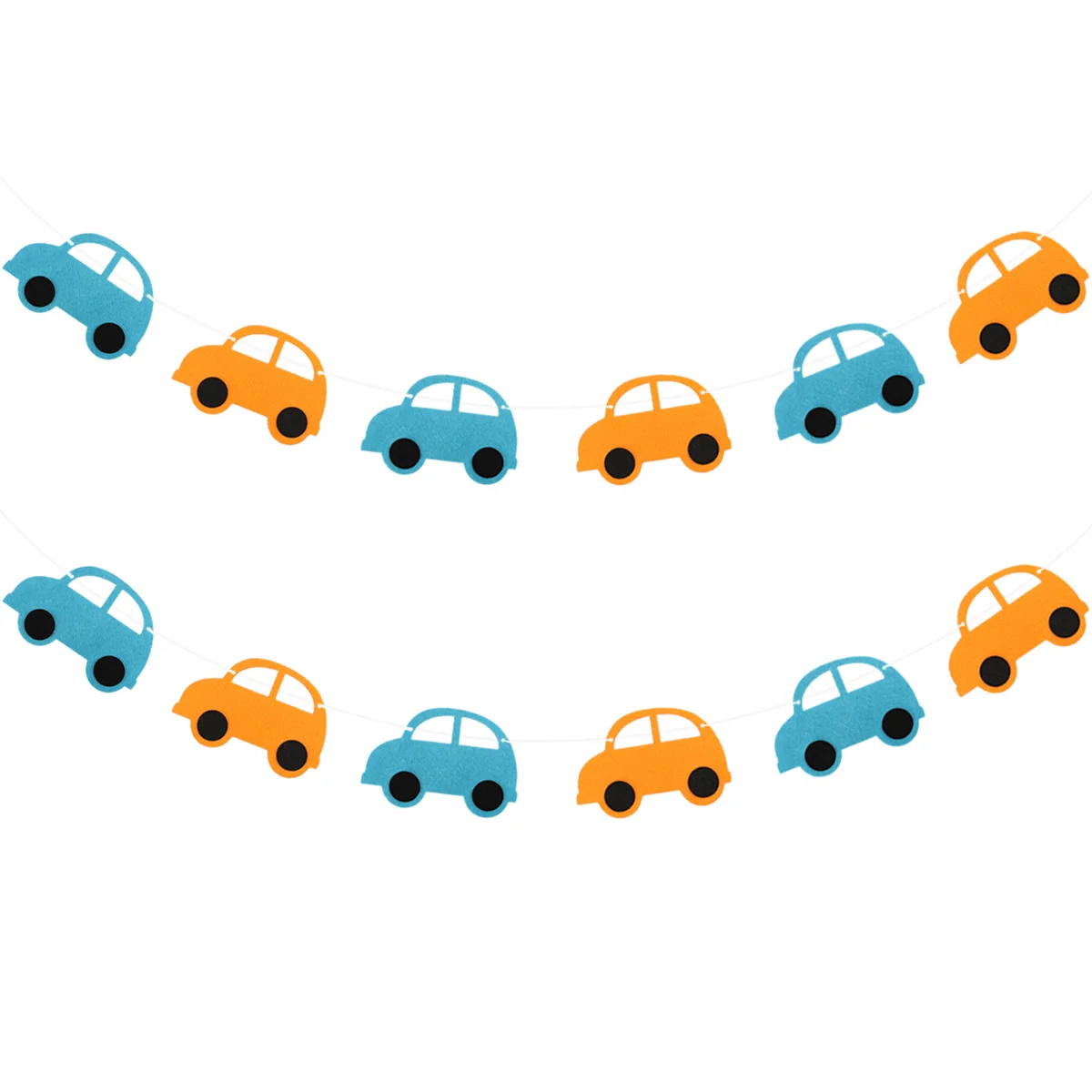 

Non-woven Cartoon Car Flag Creative Garland Banner Birthday Party Room Decoration Supplies