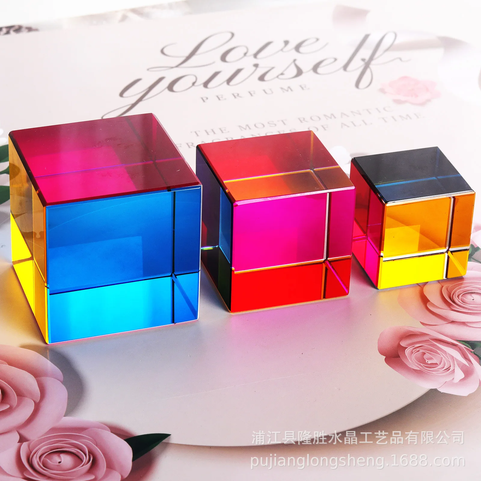 Цветной куб Хрустальная Призма Радужный производитель Ловец Солнца домашний