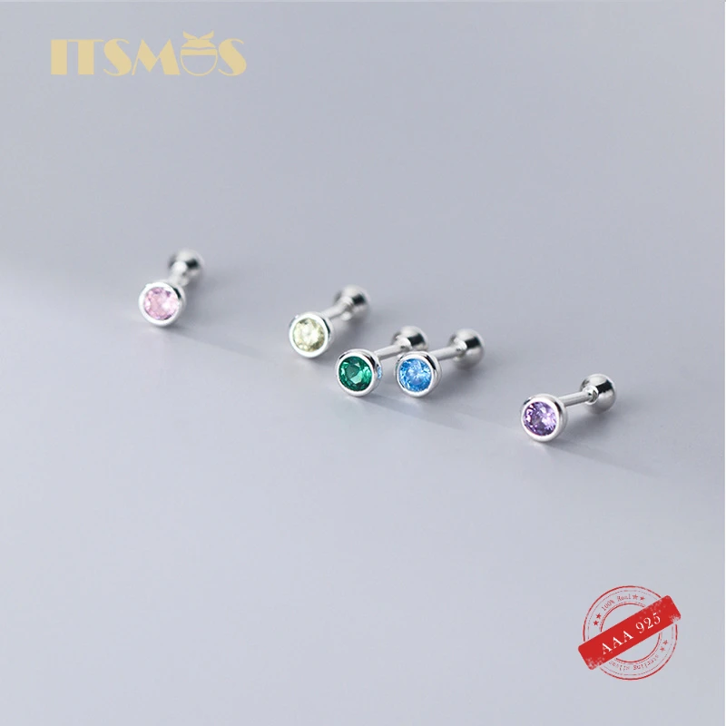 

Женские серьги-гвоздики ITSMOS из серебра 925 пробы с круглыми стразами