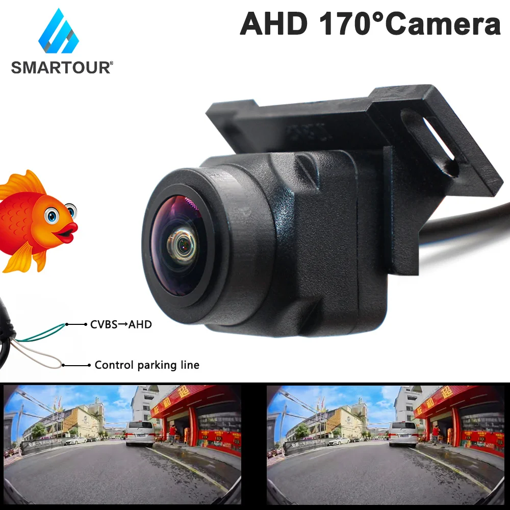 

SMARTOUR AHD Night Vision 170 Degree Fisheye Lens Vehicle HD Reverse Backup Rear View CVBS Camera For All Android DVD Monitor