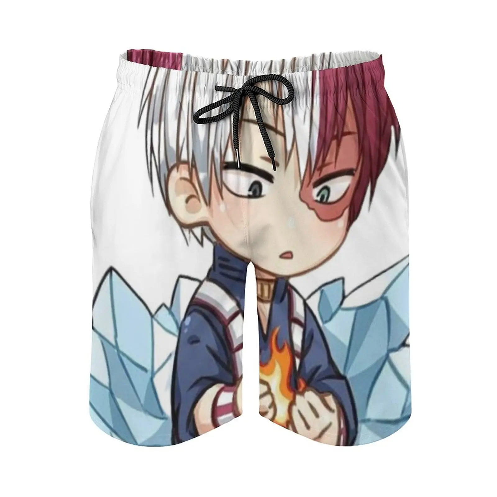 

Мужские плавки шото Тодороки Chibi, спортивные шорты, пляжные плавки, карманы для серфинга и сетчатая подкладка, шото Тодороки Momo Shoto