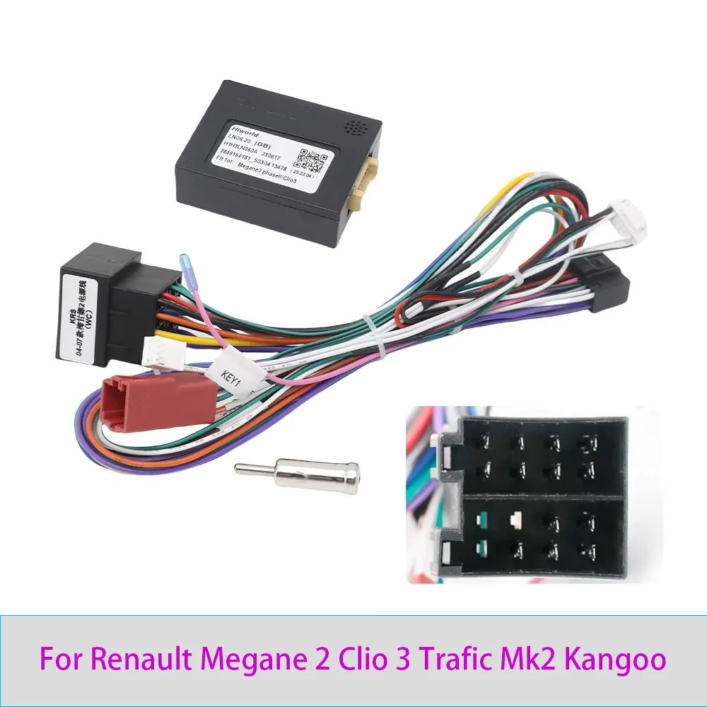 

CAN Bus декодер 16-контактный адаптер жгута проводов для радио ISO Автомобильный кабель Android для Renault Megane 2 Clio 3 Trafic Mk2 Kangoo