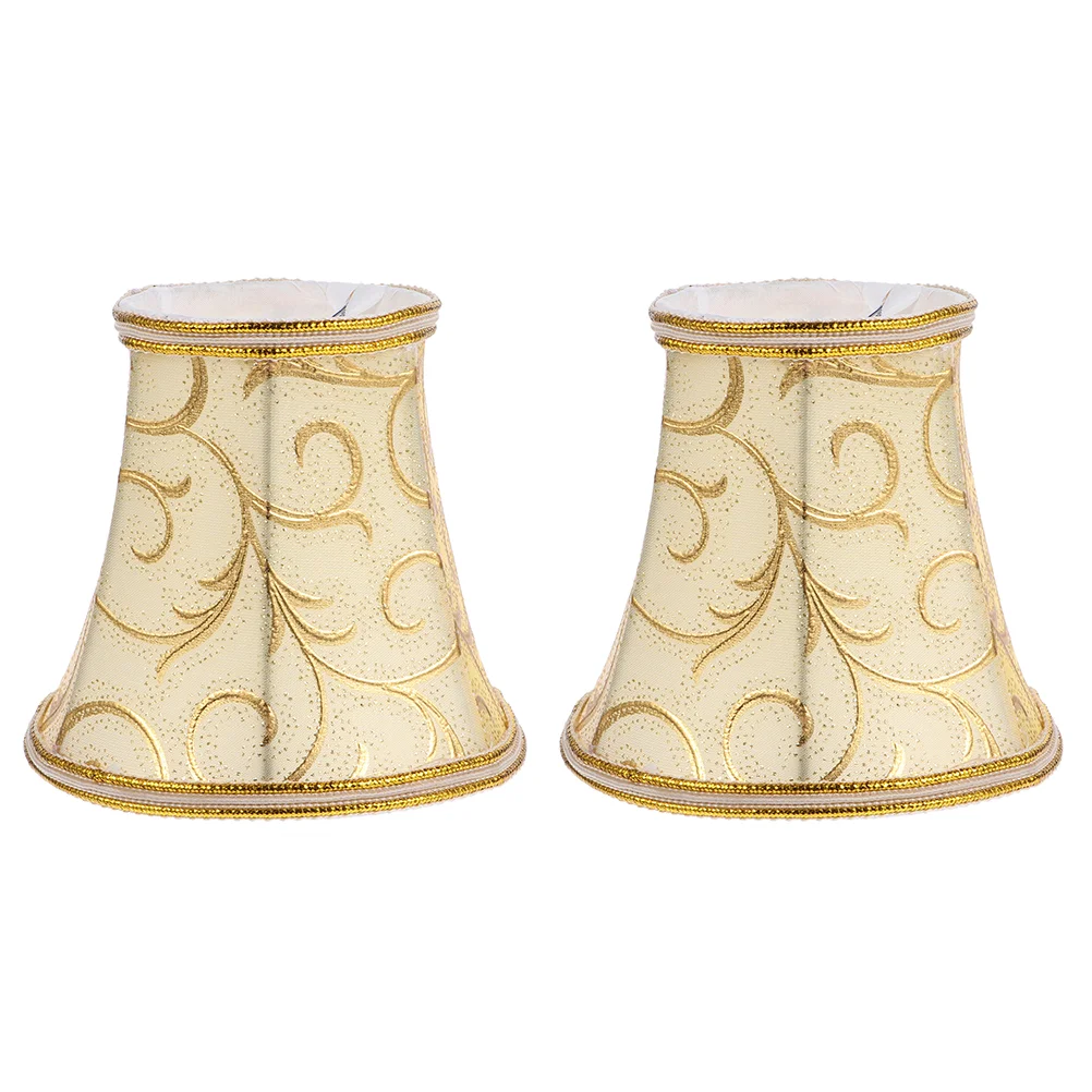 

2 Pcs Lampshade Light Shell Cover Vintage Home Decor Dust Cloth Wall Table Rustic Pendant