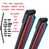 car windshield wiper blades universal soft double layer rubber frameless bracketless car wipers 14 16 19 20 21 22 2426