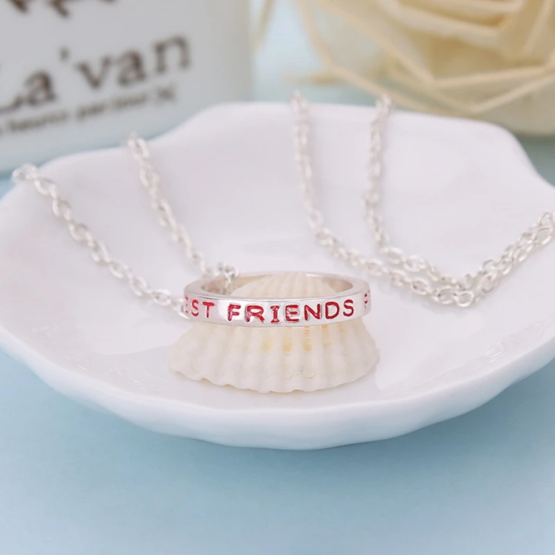 Лучшие подарки для друзей ожерелье с надписью BBF Best Friends Forever подвеской в виде
