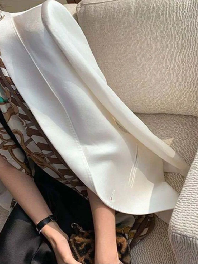 Женский атласный костюм из двух предметов винтажный блейзера и прямых брюк с