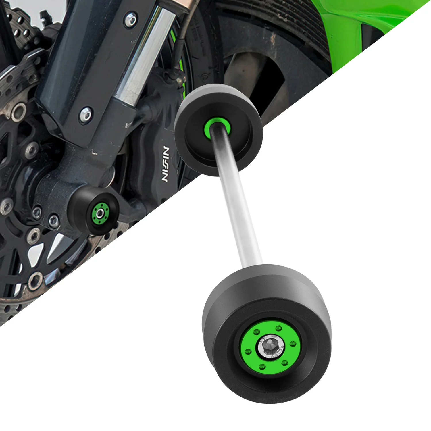 Deslizador de eje delantero de motocicleta, protección de rueda para Kawasaki Z650 2017-2022 Z900 Z900RS Z 900 RS 2017-2022