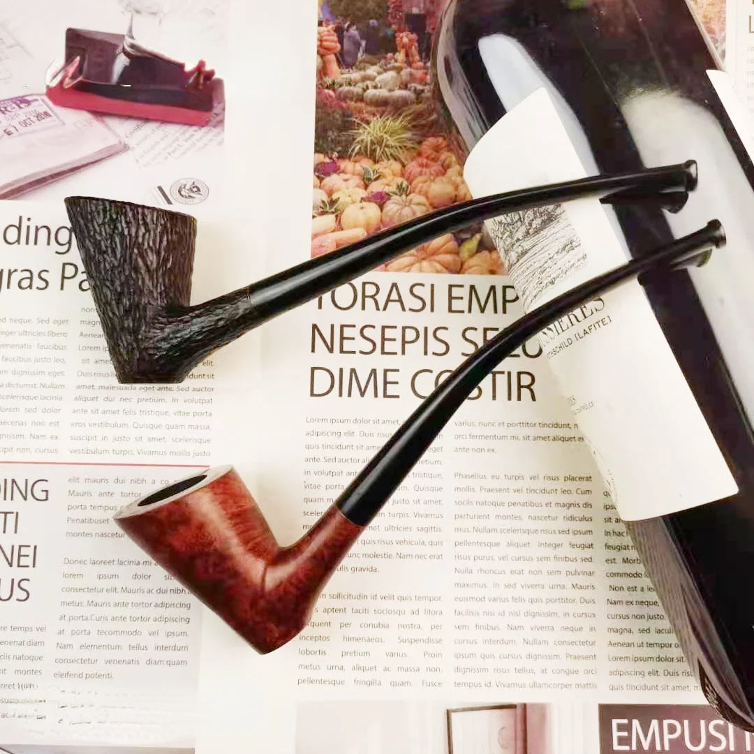 

Вощеная трубка из вощеной древесины лихера ручной работы, деревянные трубки без окраски с длинным полюсом, высококачественный набор для ку...