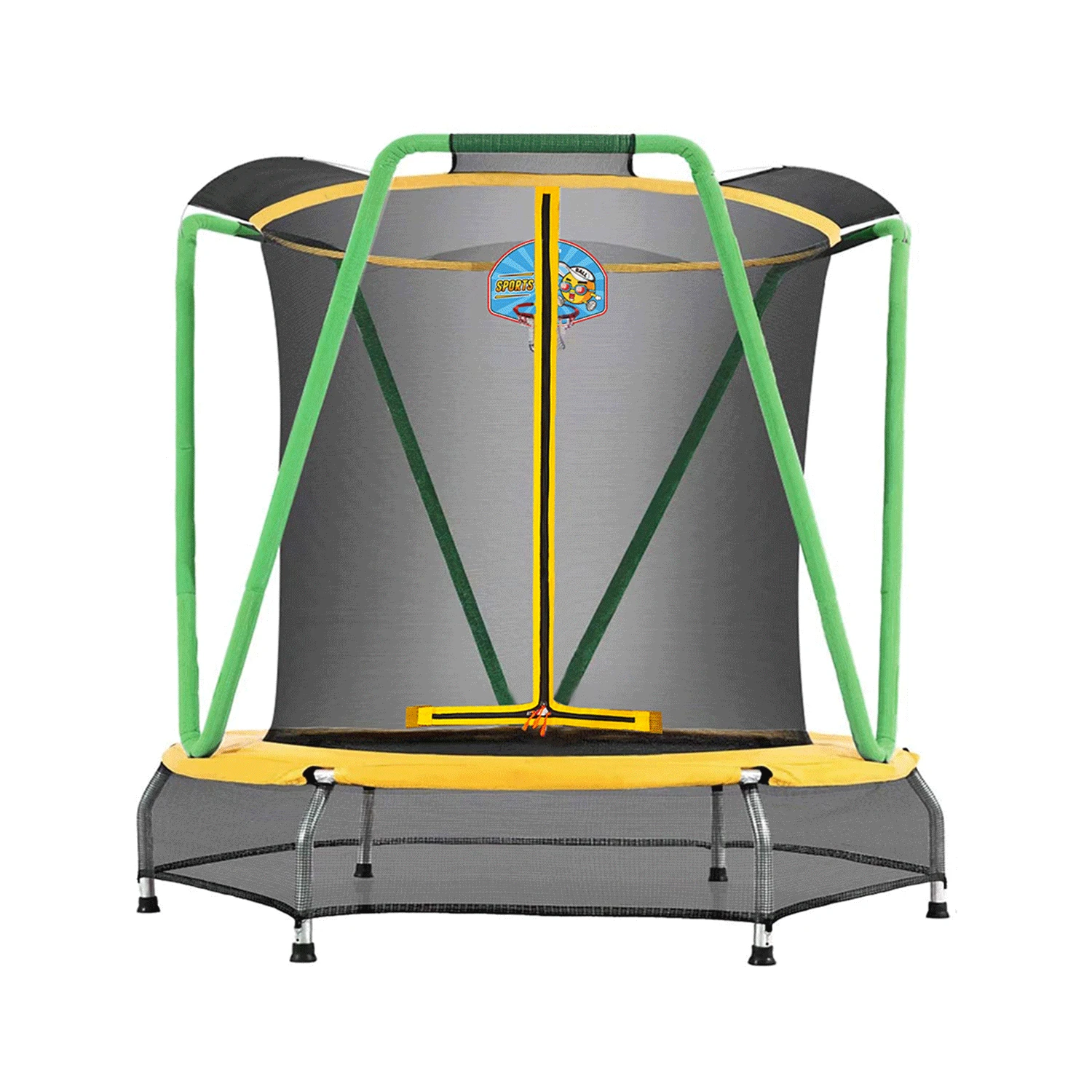 

Small Trampolines with Basketball Hoop Indoor Mini Trampoline for Toddlers Kids Children Ultra Quiet Age 2-8 54'' 66''