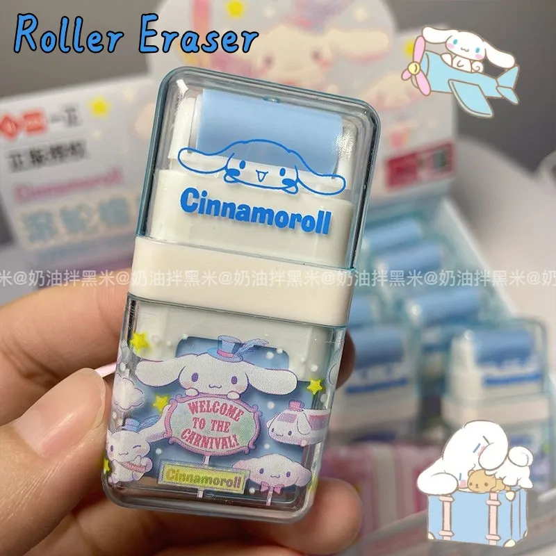 

Kawaii Cinnamoroll Cartoon Creative Roller Eraser Anime Collect Eraser Scraps Handy Student Stationery Cute Kids Birthday Gift