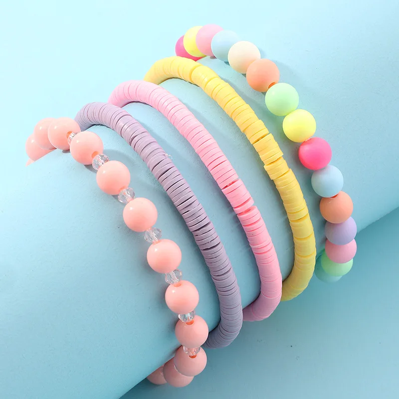

Rainbow Cute Unicorn Pearls Butterfly Girls Children Bracelet Bangles Sets for Christmas Kids BFF Gifts