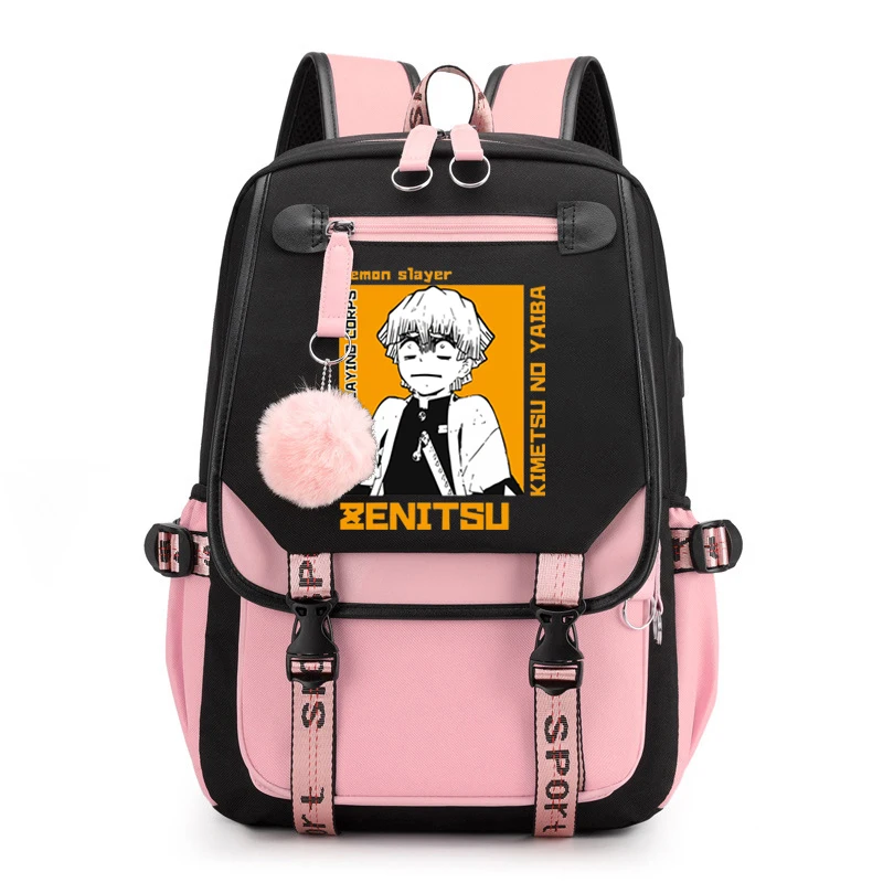 Эстетический рюкзак Demon Slayer Манга Корейский стиль Путешествия Школьные сумки Street