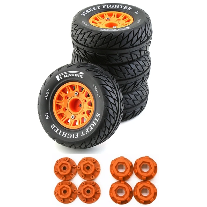 

4Pcs 113Mm 1/8 1/10 Short Course Truck Tire Tyre Wheel With 12 14 17Mm Hex For Traxxas Slash Arrma SENTON VKAR RC Car