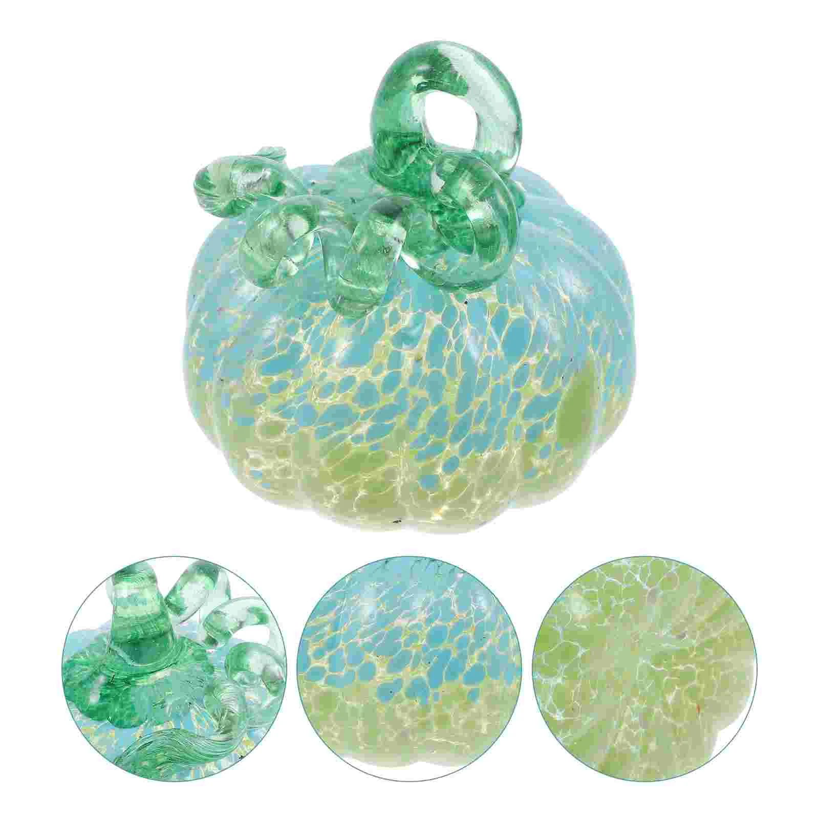 

Delicate Glass Pumpkin Crafts Home Decorative Pumpkin Decorations Photo Prop