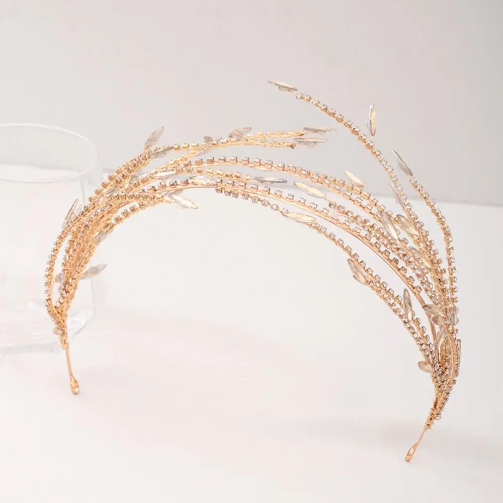 

Prom Party Decoration Baroque Women Gift Rhinestone Tiara Bride Headband Crystal Wedding Crown Rhinestone Hair Jewelry