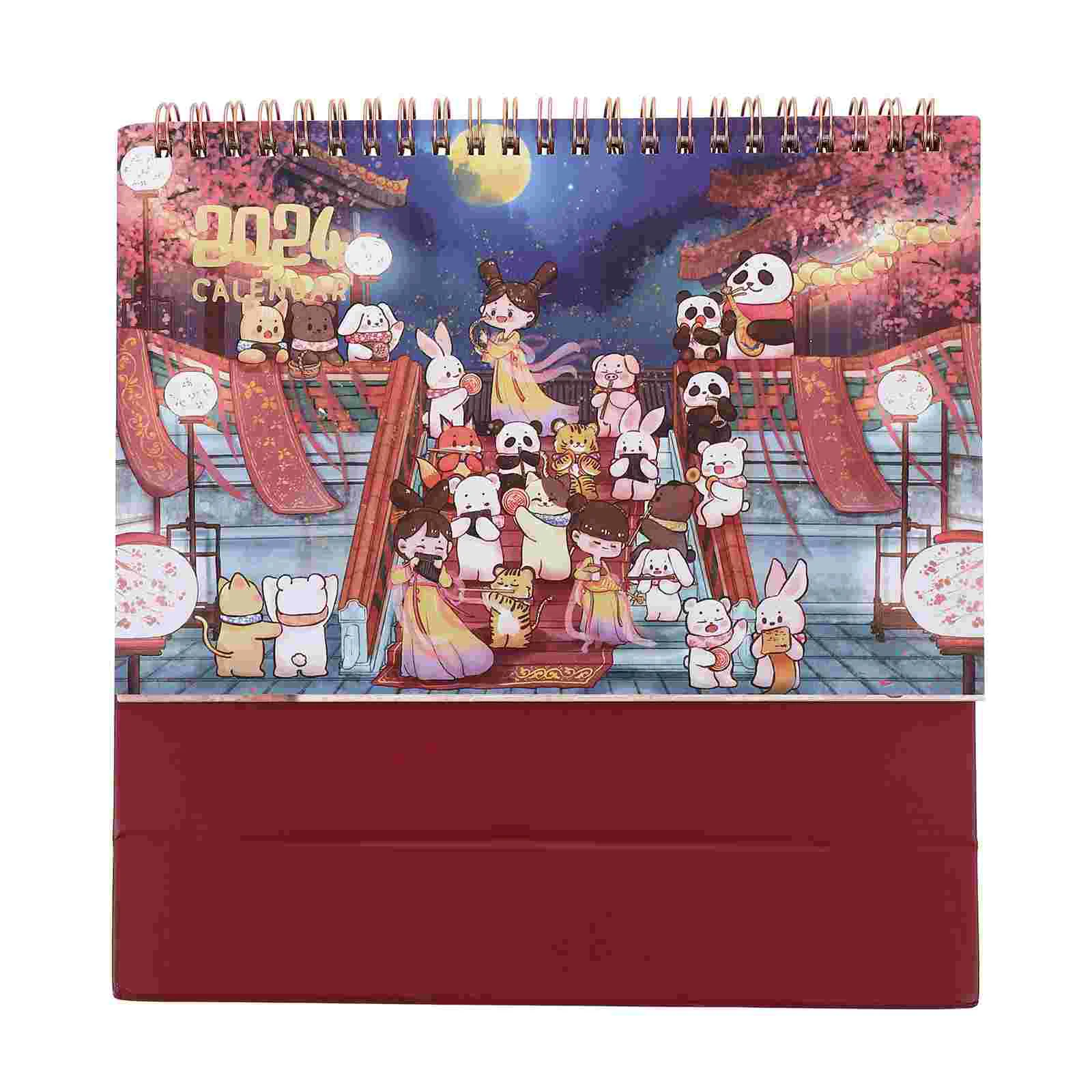 

Folding Bottom Calendar 2024 Plan Planning Desk Decor Stylish Calendars Paper Office Decore
