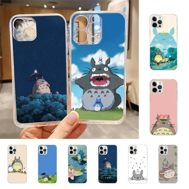 

Cute Totoro Miyazaki Anime No Face Phone Case For Iphone 7 8 Plus X Xr Xs 11 12 13 Se2020 Mini Mobile Iphones 14 Pro Max Case