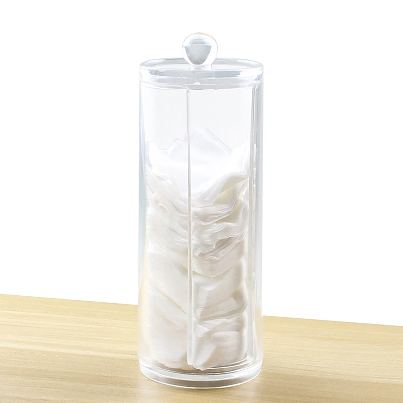 

19.5*6.8cm transparent acrylic cotton swab box daily cosmetic cotton storage box table sundries home storage home storage box