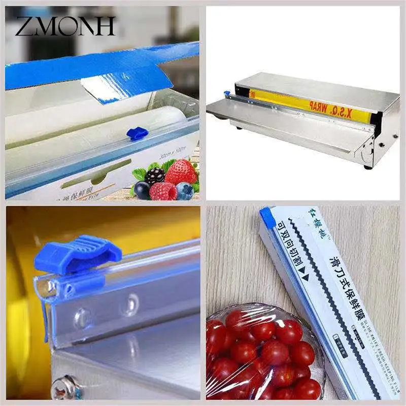 

Plastic Wrap Dispensers And Foil Film Cutter Food Cling Film Cutter Plastic Wrap Dispenser With Cutting Home Office School
