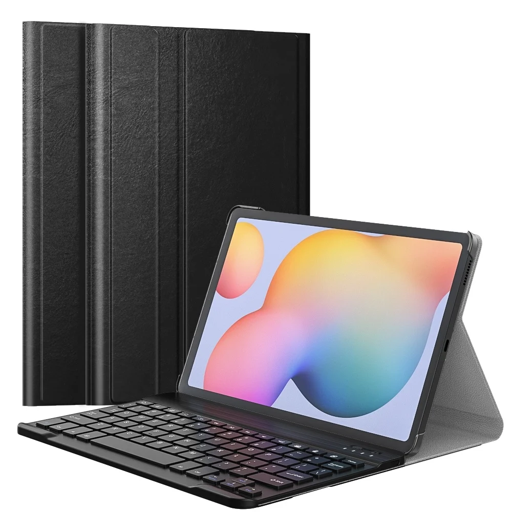 

Keyboard Case for Galaxy Tab S6 Lite 10.4 2020,PU Leather Tablet Cover Shell with Removable Wireless For