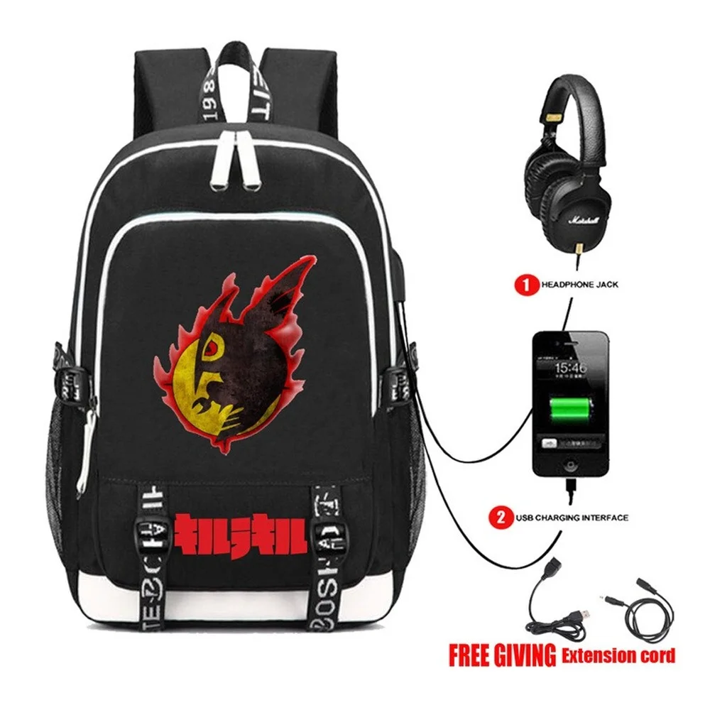 

Anime Akame ga KILL Backpack Oxford Cloth Leisure Breathable With Charging Schoolbag Large Capacity Outdoor Travel Laptop Bag