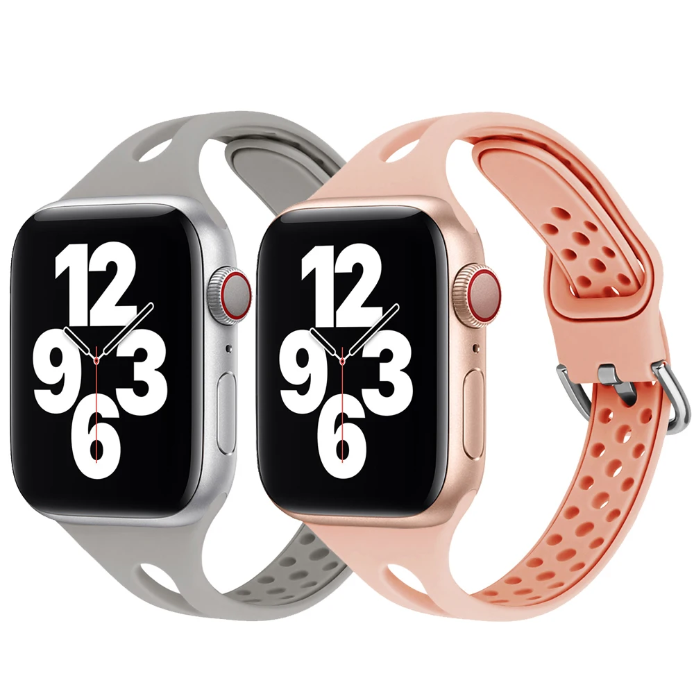 

Silicone strap For Apple Watch serie 7 se 6 5 4 3 44 45 mm iwatch strap correa apple watch band 44mm 40mm 45mm 41mm 42mm 38mm