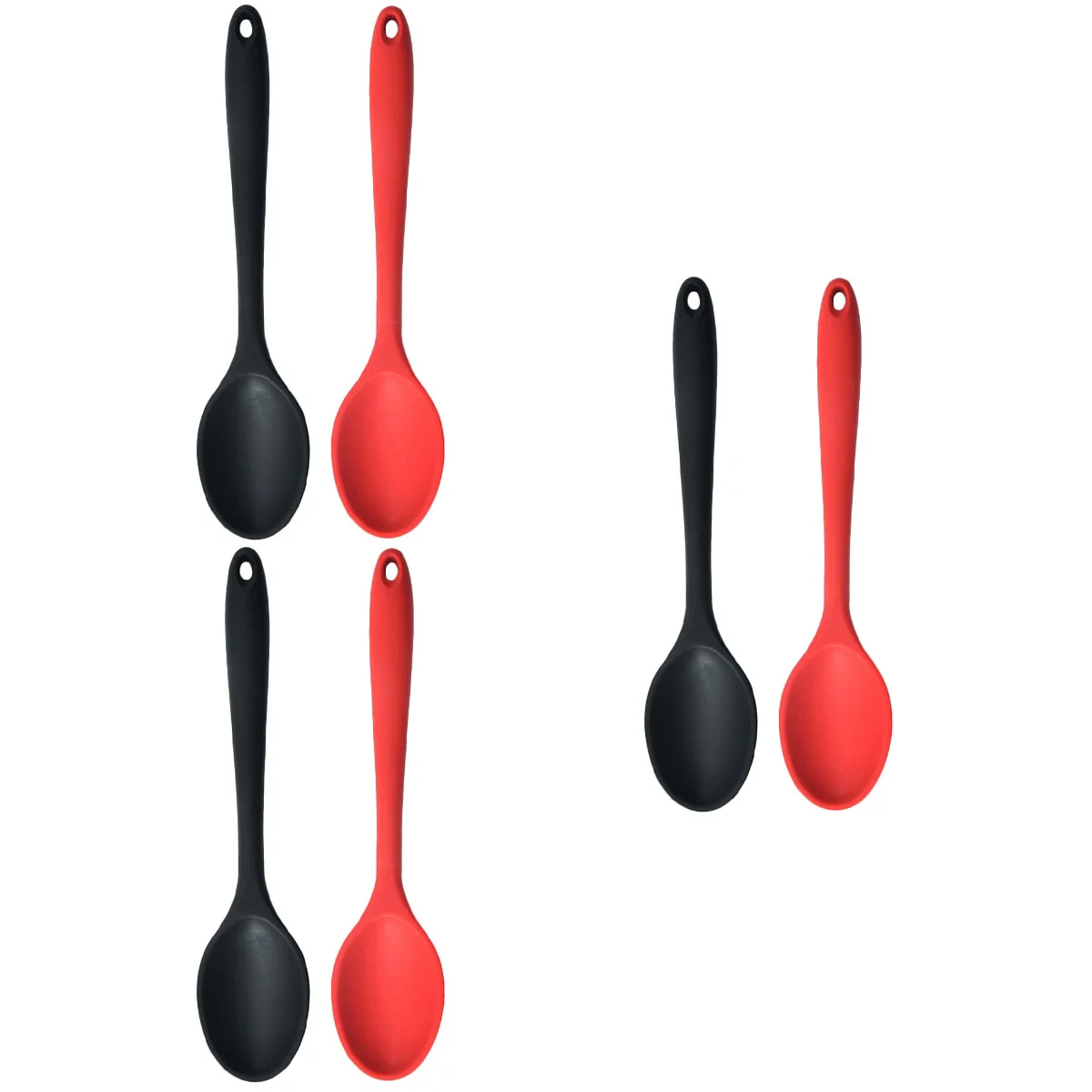 

6 Kitchen Utensils Salad Spoons Cooking Spoons (Assorted Color)
