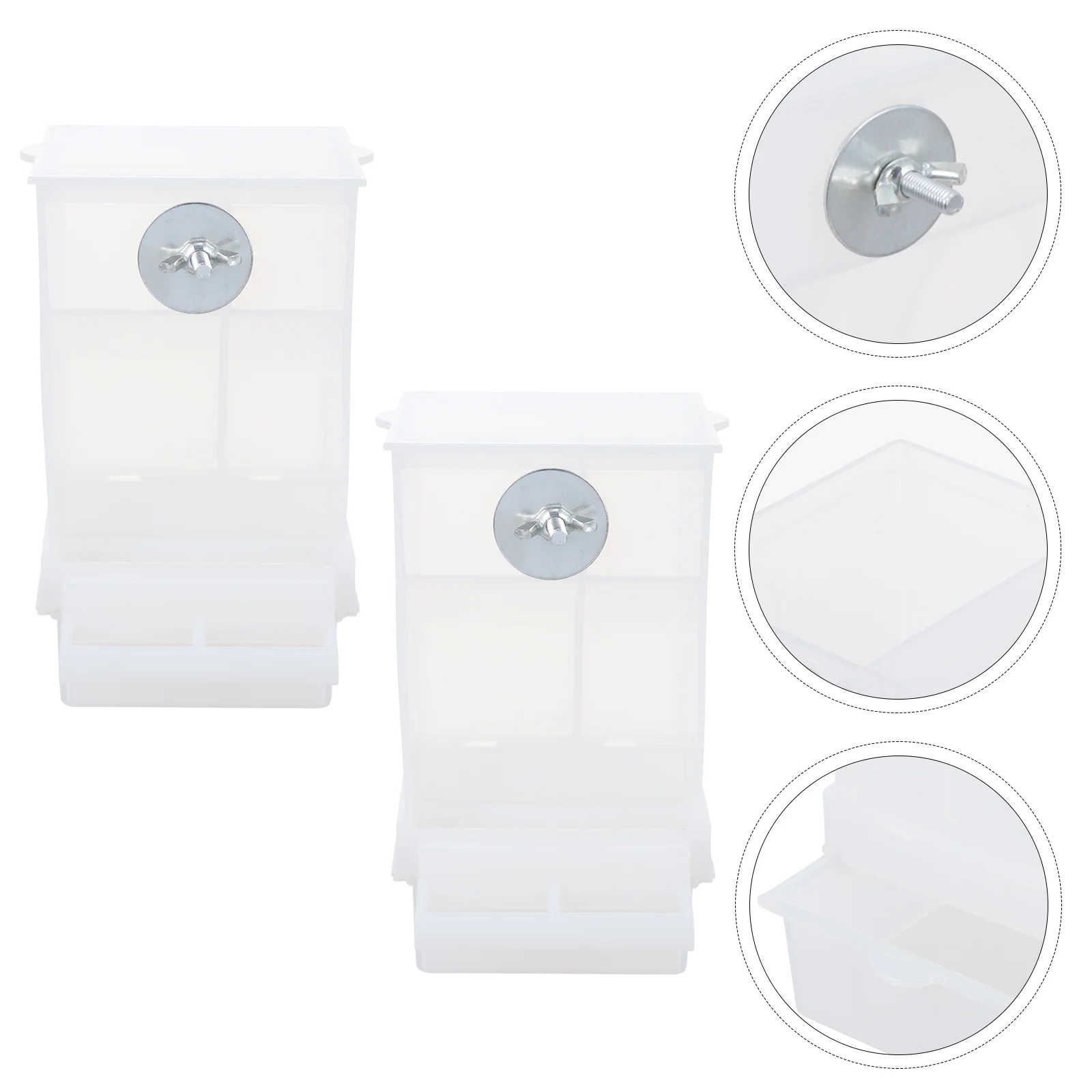 

2pcs Automatic Bird Feeder Parrots Birds Feeding Station Bird Feeder For Parakeet Canary Cockatiel Finch Outdoor