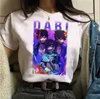 Популярная футболка с японским аниме Моя геройская академия, женская футболка в стиле боку, без героев академии, Kawaii Dabi, футболка, топы с графическим рисунком, женские футболки