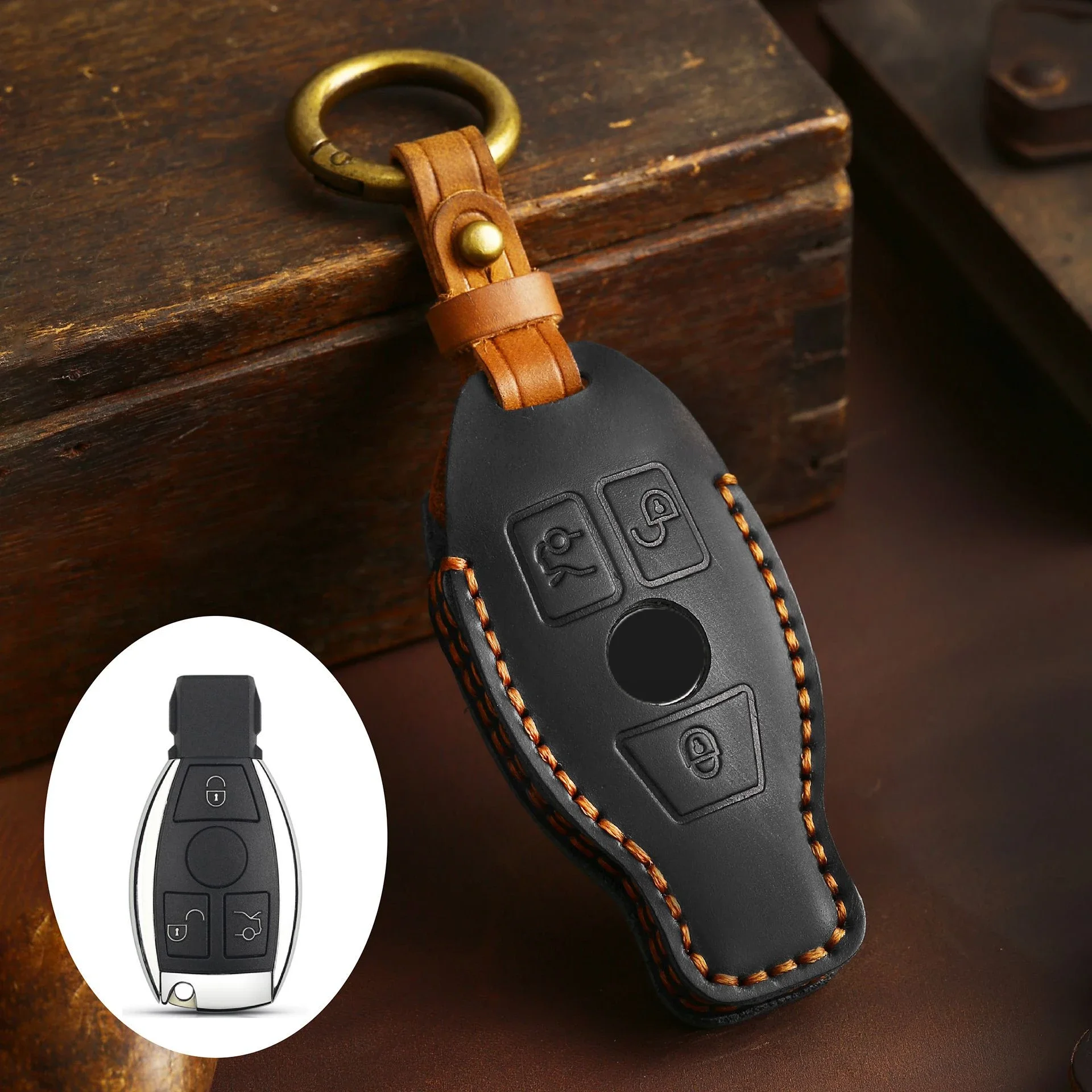 

Чехол для ключей от автомобиля, сумка для ключей для Mercedes Benz A B C S Class AMG GLA CLA GLC W176 W221 W204 W205, аксессуары, держатель, брелок для ключей