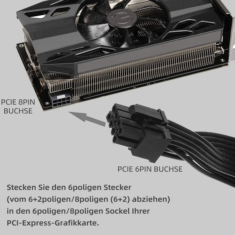 Кабель питания ATX CPU 8-контактный штекер-двойной PCIe (6 + 2) штекер для модульного