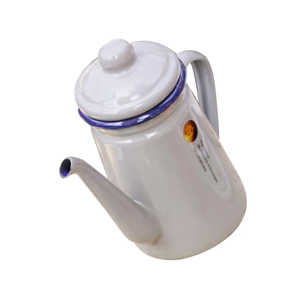 

Enamel Water Kettle Decorative Tea Pot Pour-Over Coffee Pot Oil Container