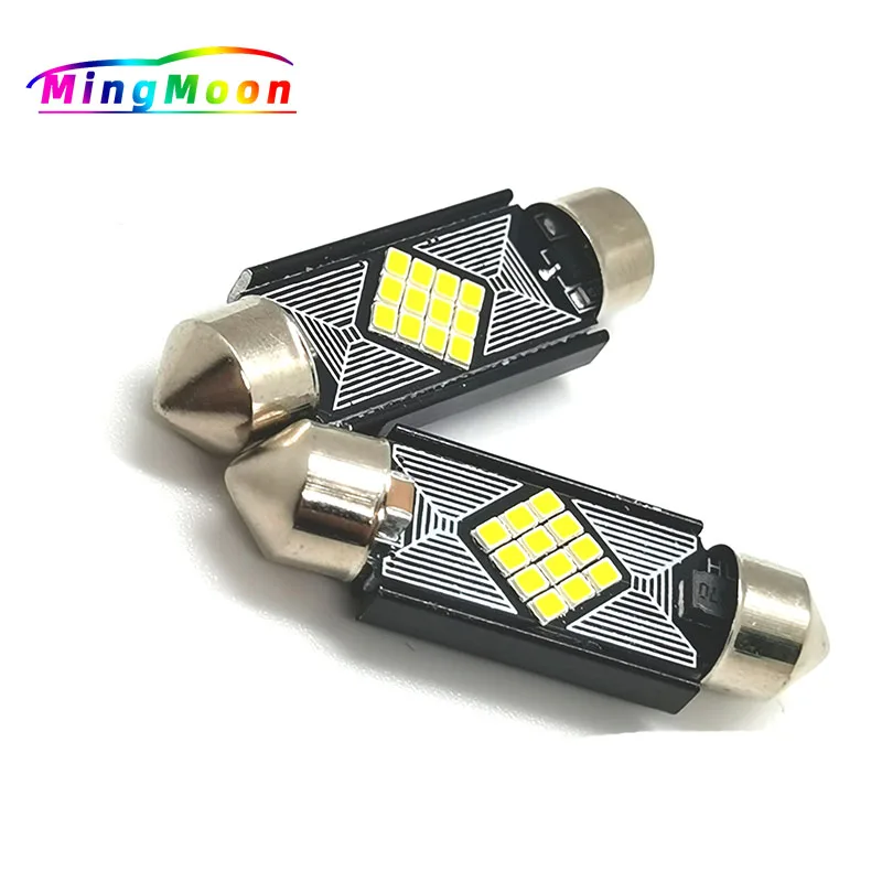 

2 шт., светодиодные лампы-фестоны C5W C10W 12SMD 31 мм 36 мм 39 мм 41 мм