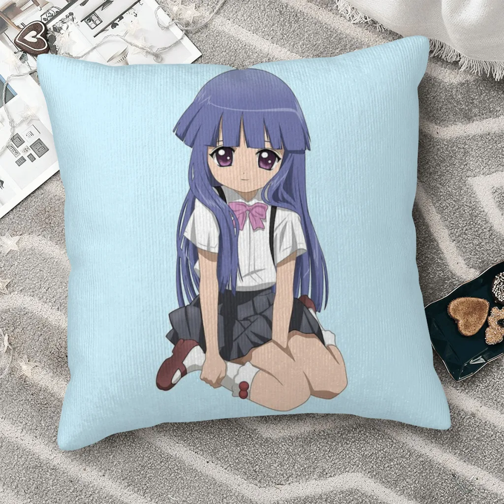 

Rika Furude Cojines Higurashi no Naku Koro ni Throw Pillow Case Cushion Covers Home Sofa Chair Decorative Backpack