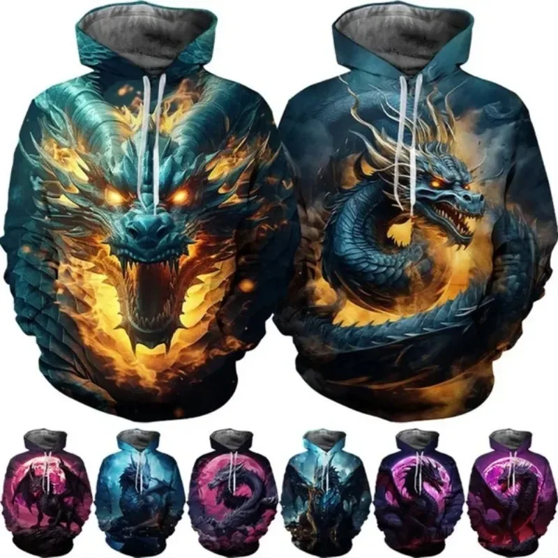 

Dragon 3d Print Hoodie Fashion Casual Men's Hoodie Funny Hip Hop Style Cool Hoodie Cosplay Men's Clothing Oversized Haikyuu