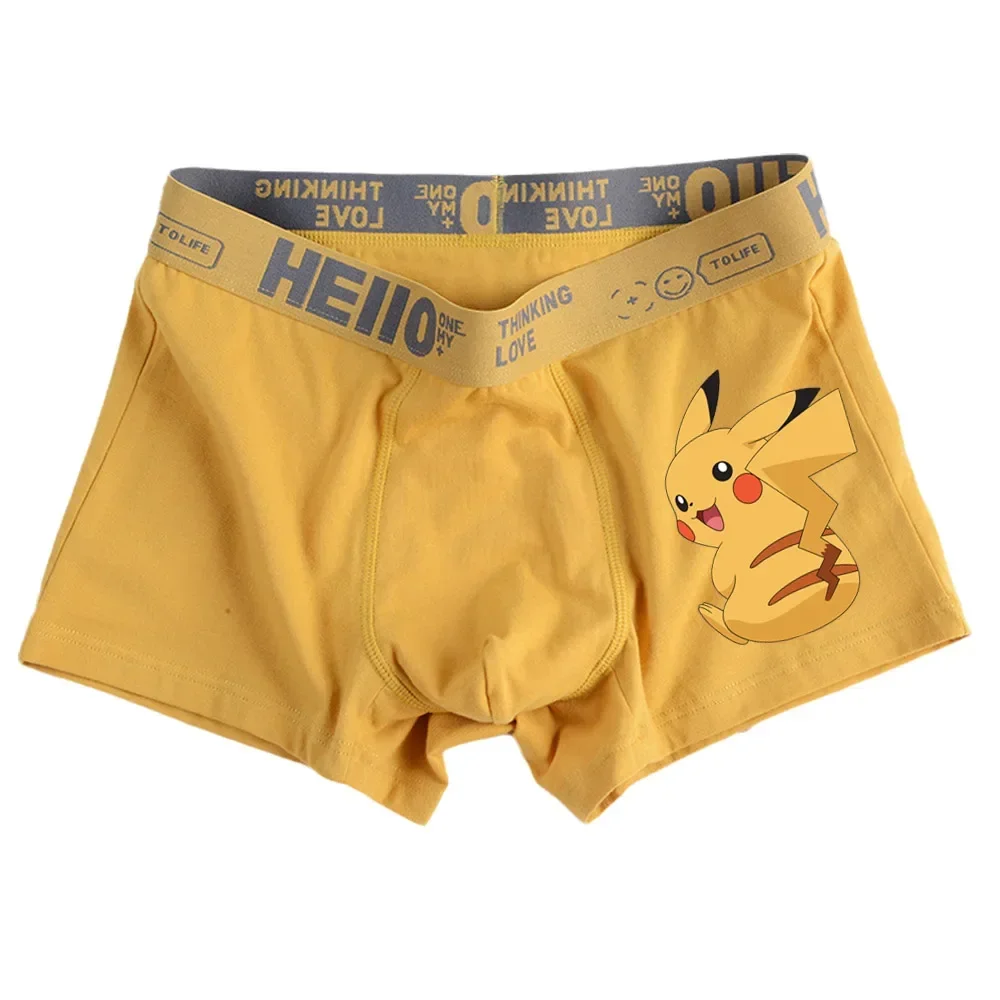 Фото Pokemon Snorlax Charizard Gengar Pikachu Bulbasaur мужские трусы аниме антибактериальные трусы-боксеры шорты для мальчиков брюки подарки №5
