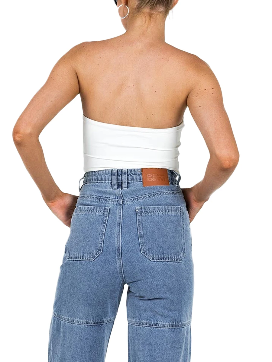 Женский однотонный топ без рукавов